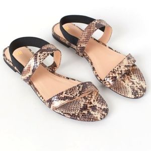 Snake print sandals